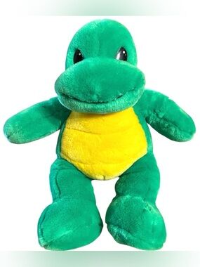 Build-A-Bear Green Dinosaur Plush 13.5” Stuffed Animal Paw Tag